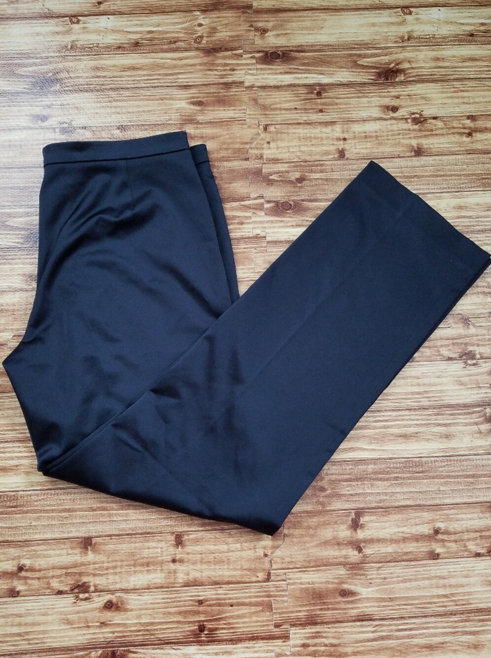 Calvin Klein Black Pleated Straight Leg Trousers Dress Pants Women's Size 14